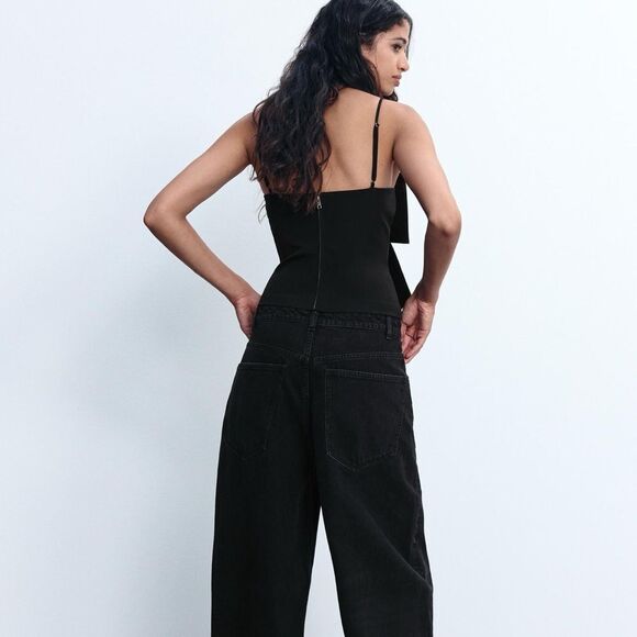 Zara rhinestone bow crop top - Picture 5 of 8